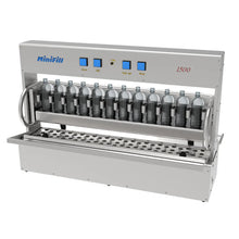Load image into Gallery viewer, Semi automatic rinser and filler for 355 ML - 1.5 L bottles. Rinses and fills 12 bottles at a time. MADE IN CANADA. 