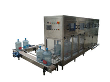 Load image into Gallery viewer, 300 bottle per hour 18.9 liter wash, fill, cap system. 304SS construction, CSA Certified. Shown with optional conveyor system. 